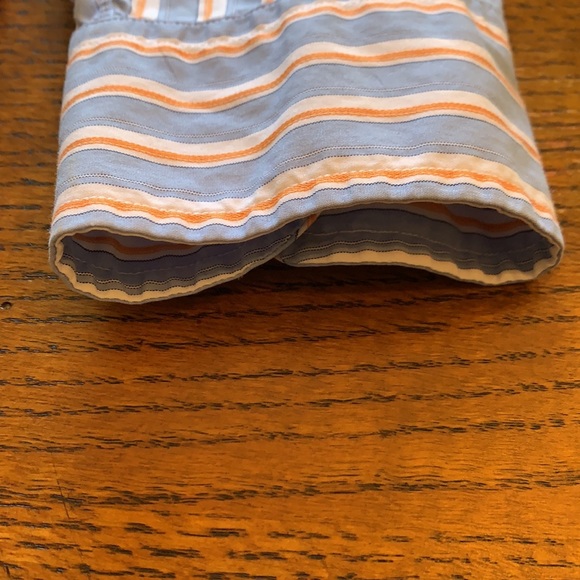 J Crew L/S point collar Blue striped shirt - L - Picture 6 of 7